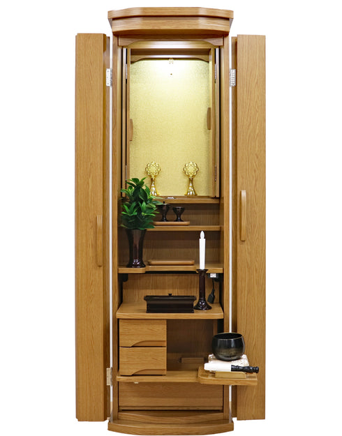 Soka Gakkai Furniture-style Buddhist Altar "Collect" Manually-operated cabinet door Available in 2 colors